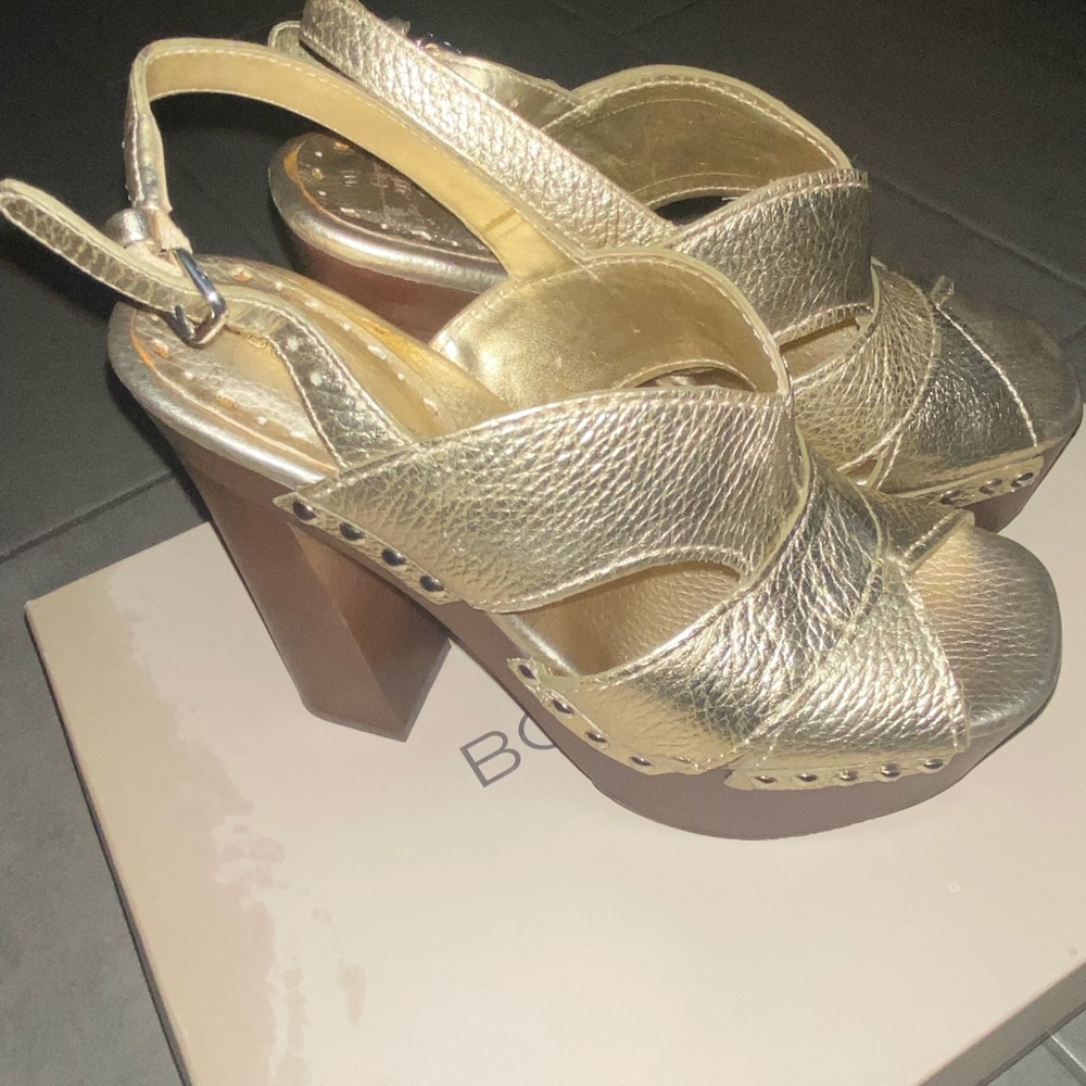 BCBG Gold heel